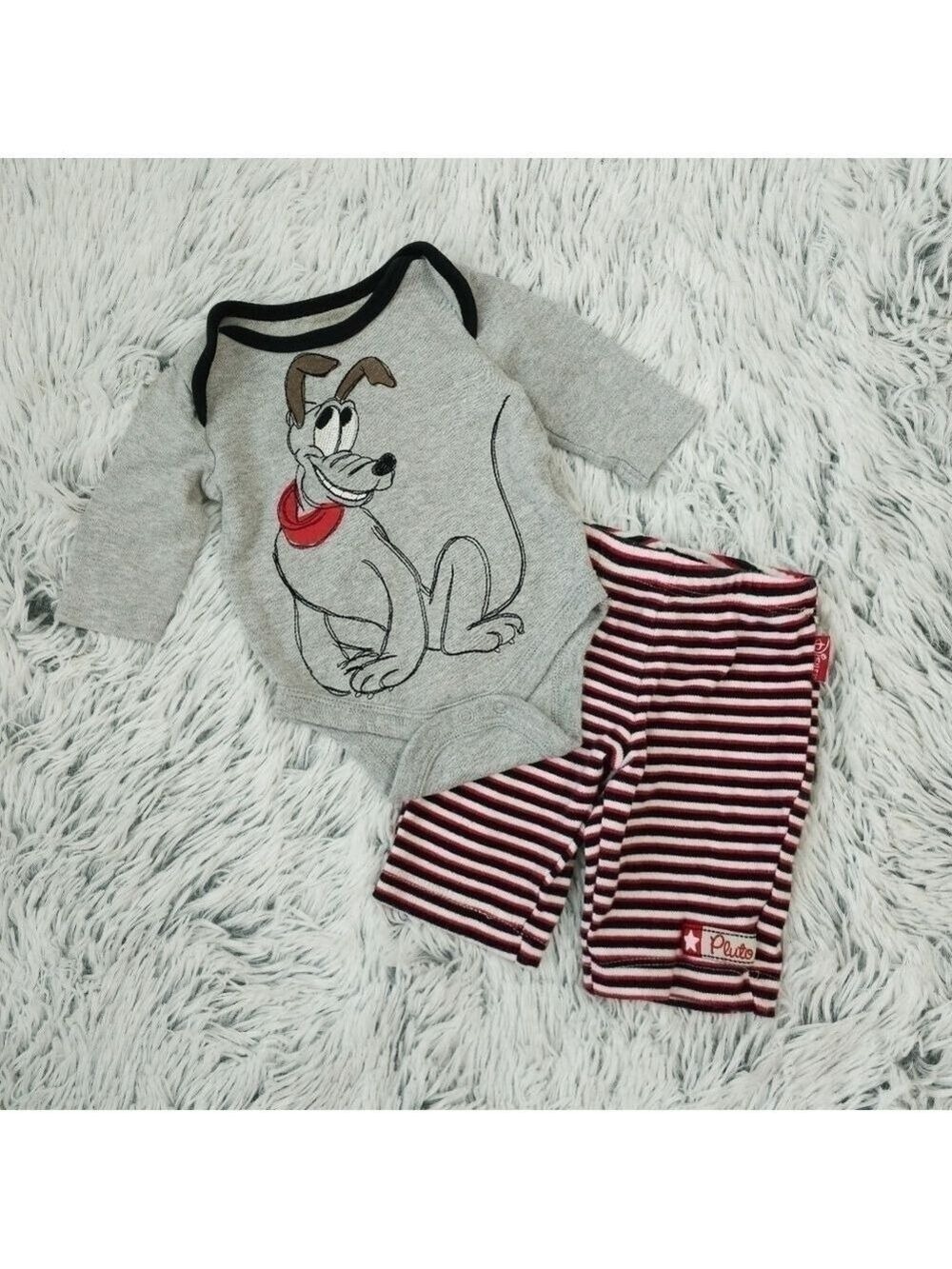 Disney Baby Pluto Long Sleeve Bodysuit and Pants Set newborn
